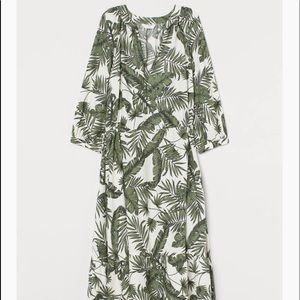 H&M Palm Leaf Midi Dress